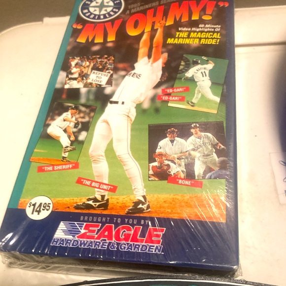 1995 Seattle Mariners magical Season vhs tape sealed  with vintage helmet - Picture 2 of 3